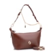 Bolsa Transversal Cordão Couro Marrom Escuro - imagem 3
