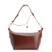 Bolsa Transversal Cordão Couro Marrom Escuro - imagem 4