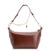Bolsa Transversal Cordão Couro Marrom Escuro - imagem 4