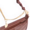 Bolsa Transversal Cordão Couro Marrom Escuro - imagem 6