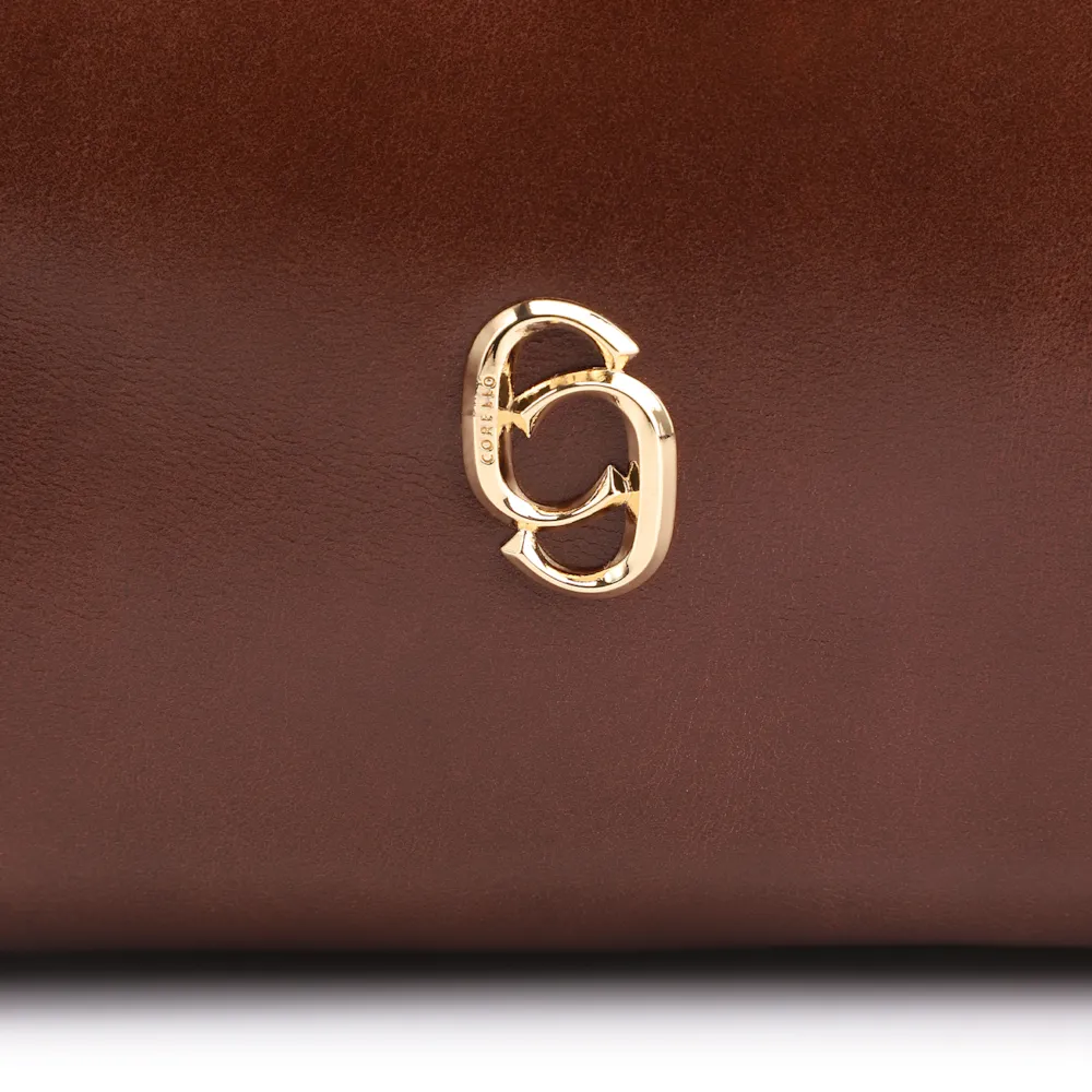 Bolsa Transversal Cordão Couro Marrom Escuro - imagem 7
