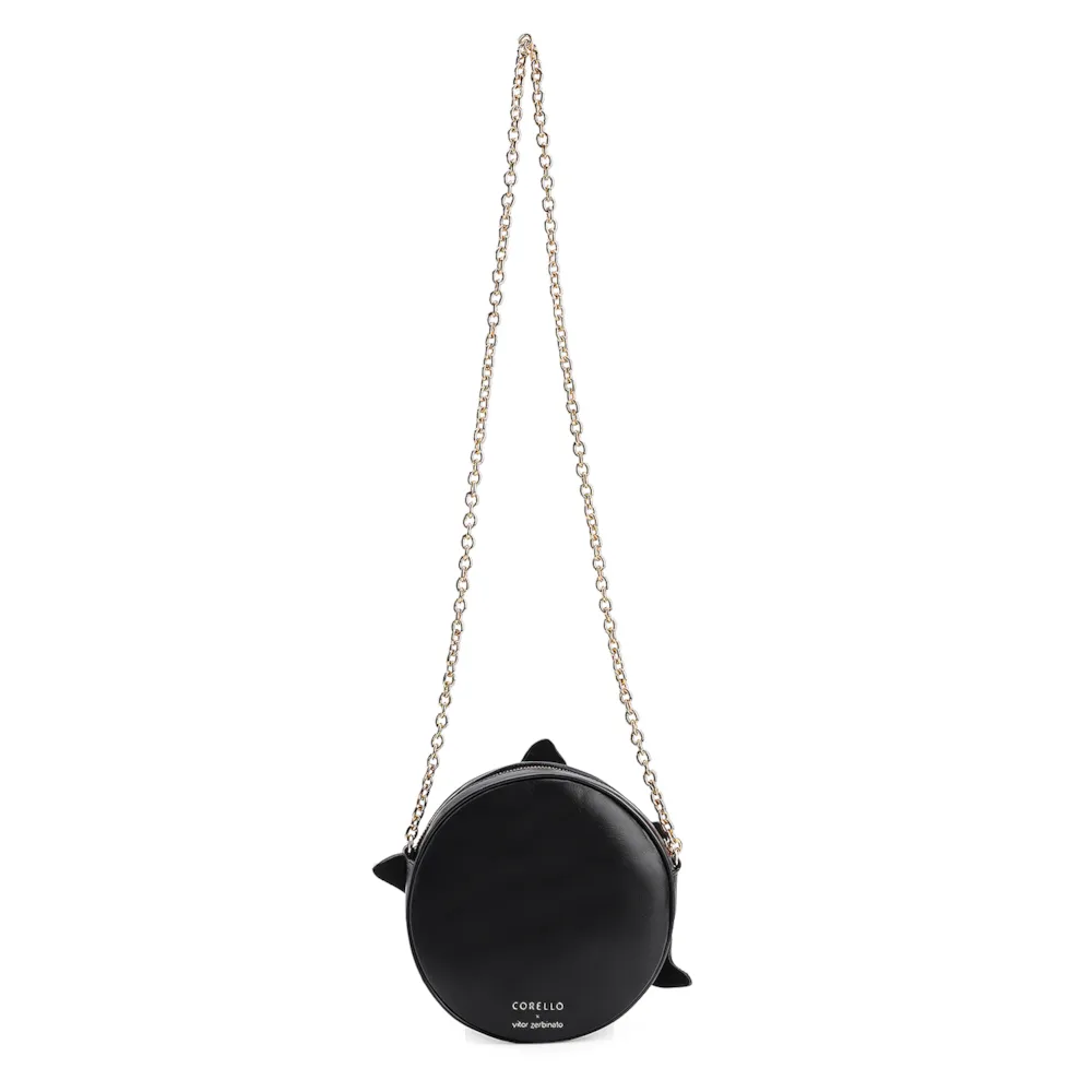Bolsa Transversal Corello x Vitor Zerbinato Couro Preto - imagem 3