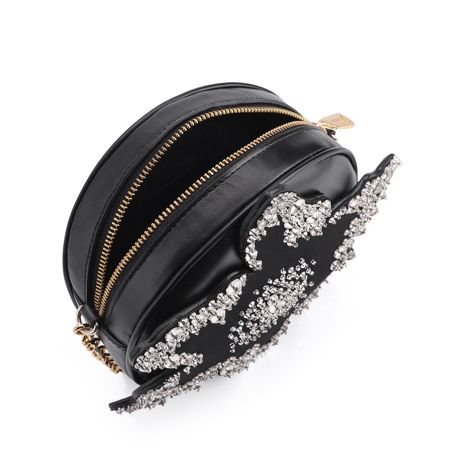 Bolsa Transversal Corello x Vitor Zerbinato Couro Preto