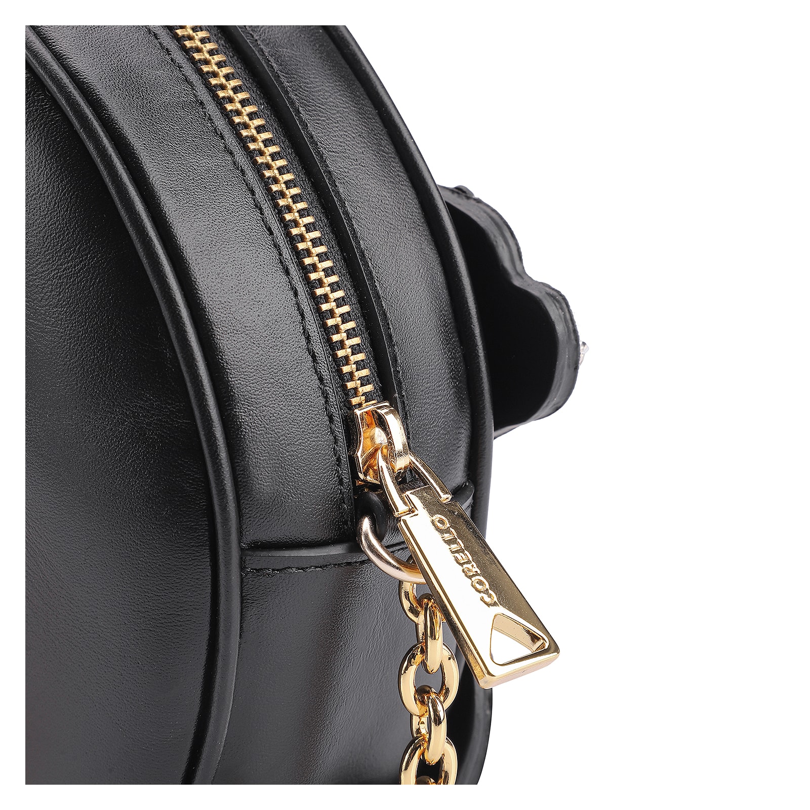 Bolsa Transversal Corello x Vitor Zerbinato Couro Preto