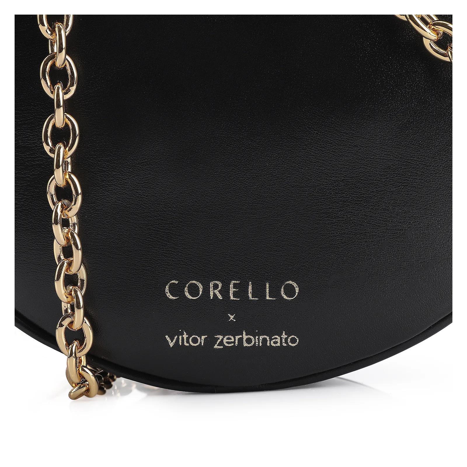 Bolsa Transversal Corello x Vitor Zerbinato Couro Preto