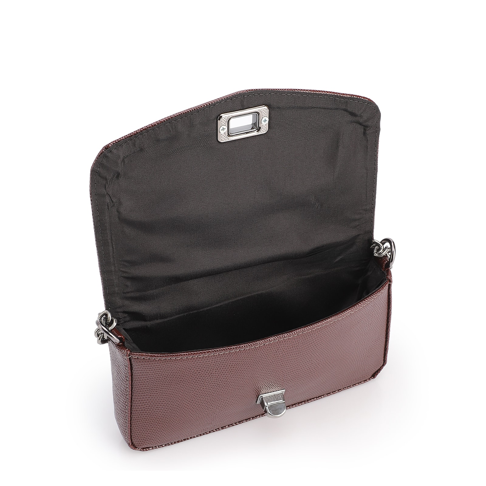 Bolsa Transversal Correntes Alt Lezard Marrom