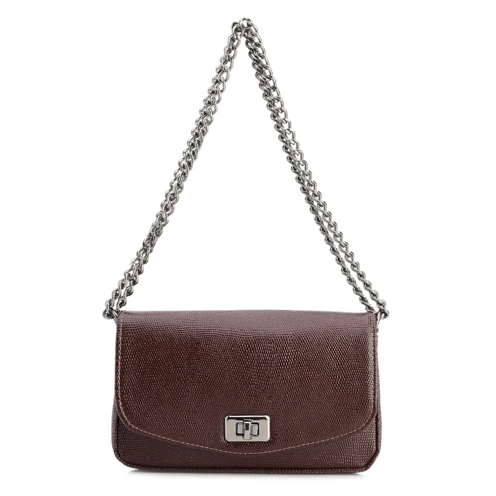  Bolsa Transversal Correntes Alt Lezard Marrom