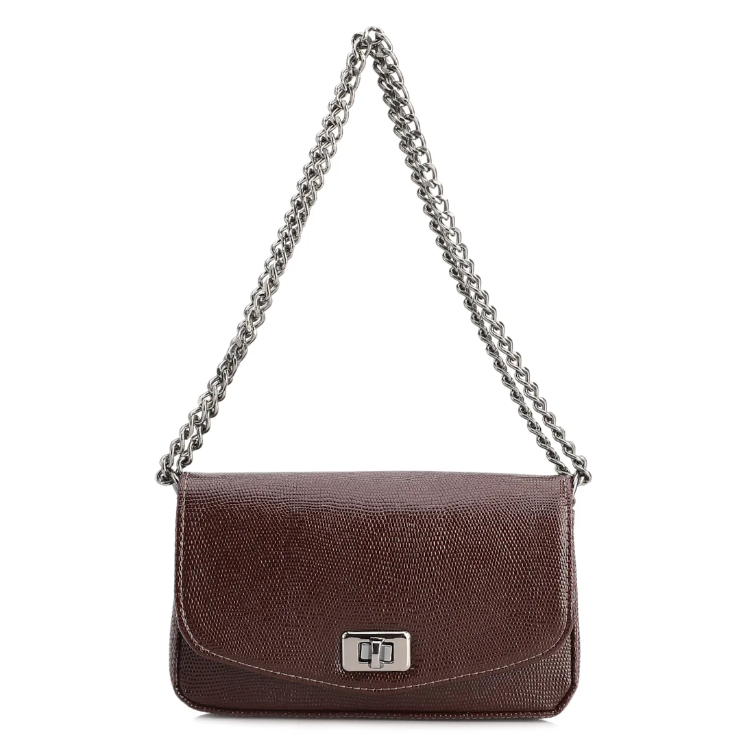  Bolsa Transversal Correntes Alt Lezard Marrom