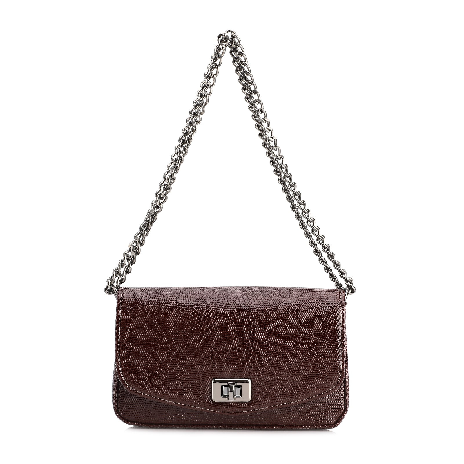 Bolsa Transversal Correntes Alt Lezard Marrom
