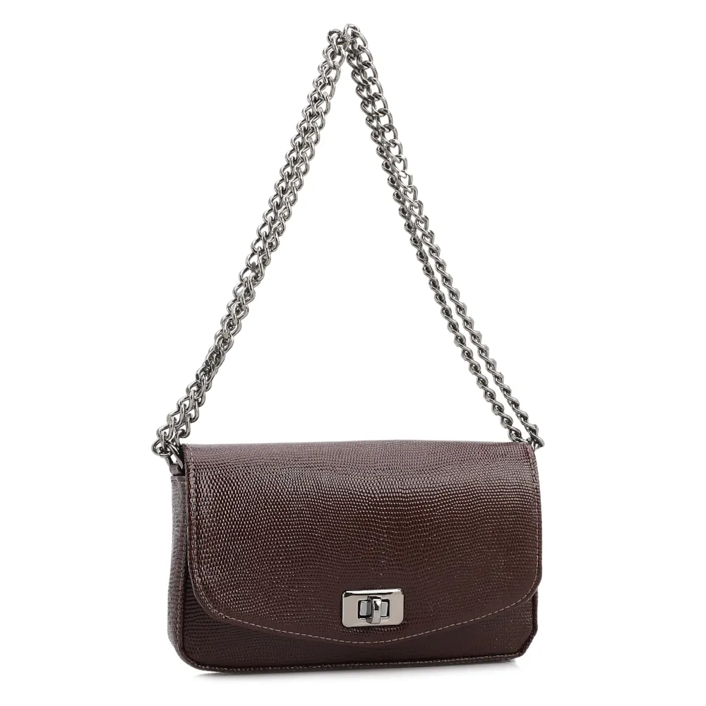 Bolsa Transversal Correntes Alt Lezard Marrom - imagem 2