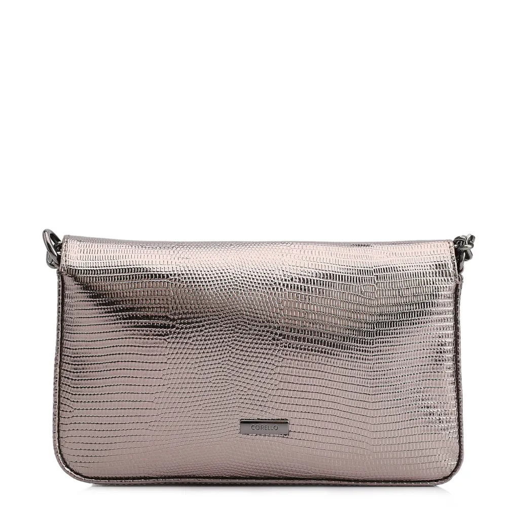  Bolsa Transversal Correntes Alt Lezard Prata - imagem 4