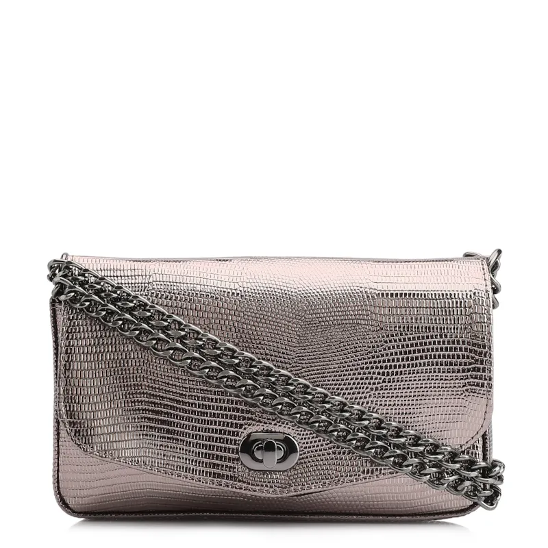  Bolsa Transversal Correntes Alt Lezard Prata