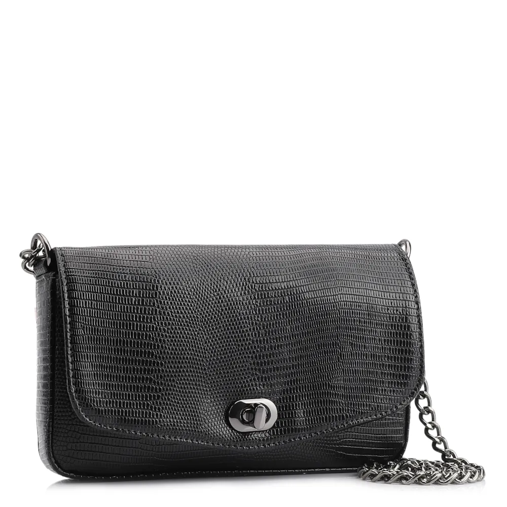  Bolsa Transversal Correntes Alt Lezard Preto - imagem 3