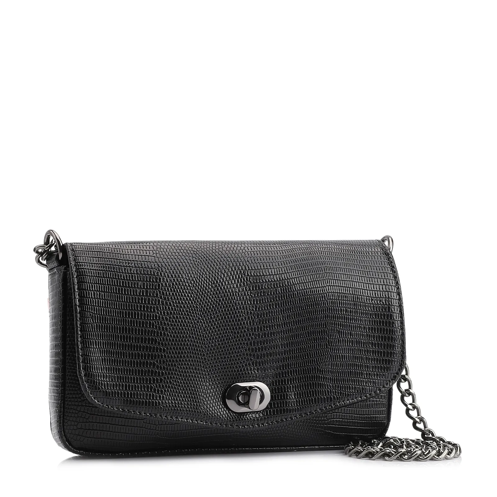 Bolsa Transversal Correntes Alt Lezard Preto