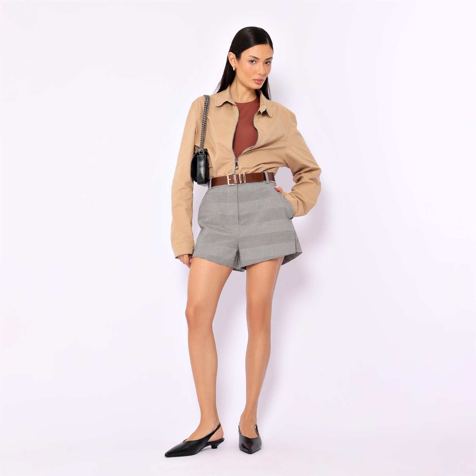 Bolsa Transversal Correntes Alt Lezard Preto