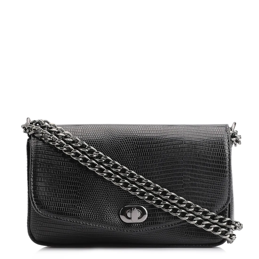  Bolsa Transversal Correntes Alt Lezard Preto