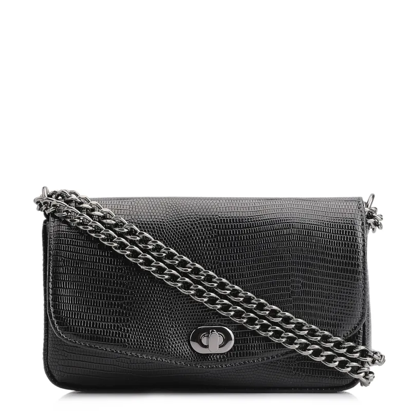  Bolsa Transversal Correntes Alt Lezard Preto