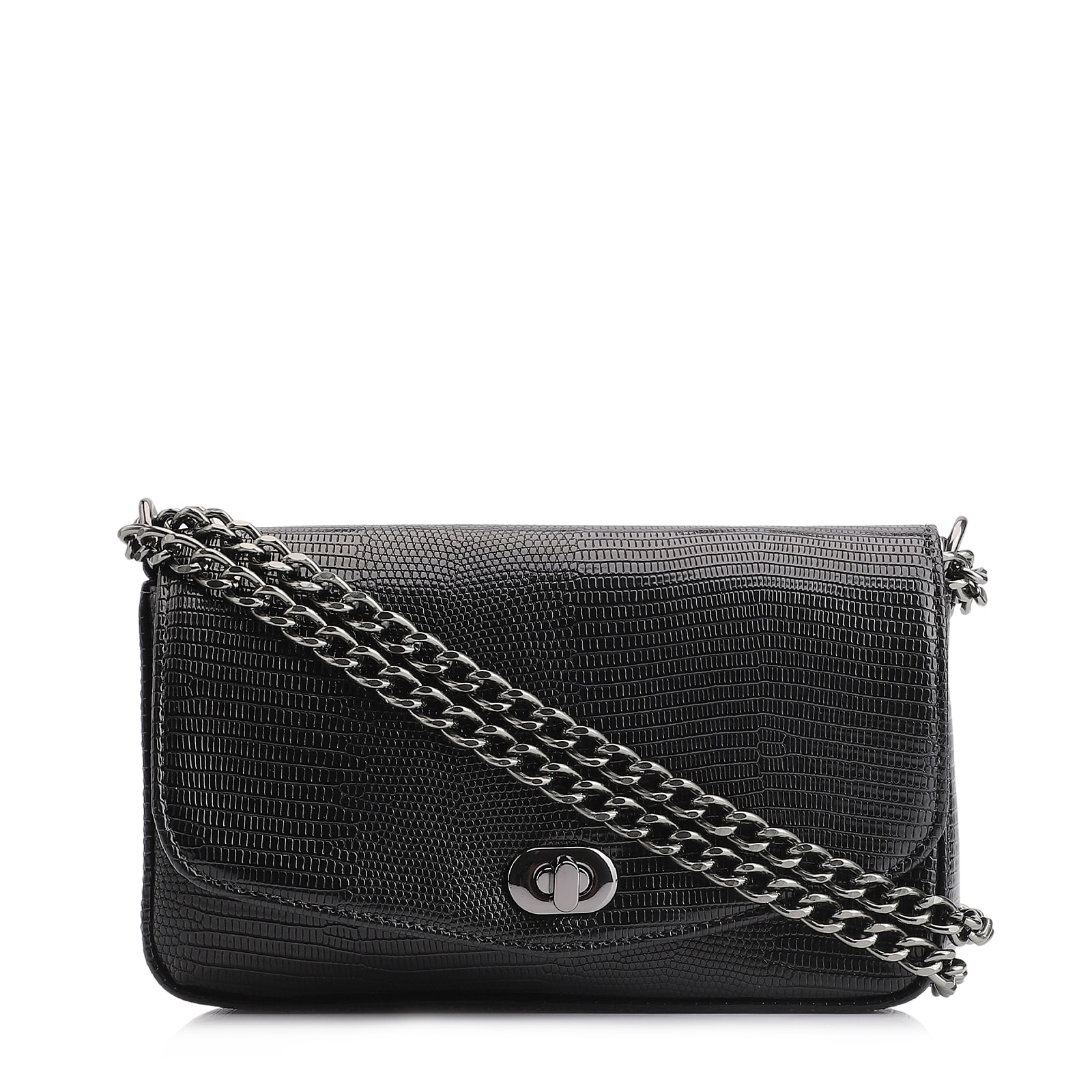Bolsa Transversal Correntes Alt Lezard Preto