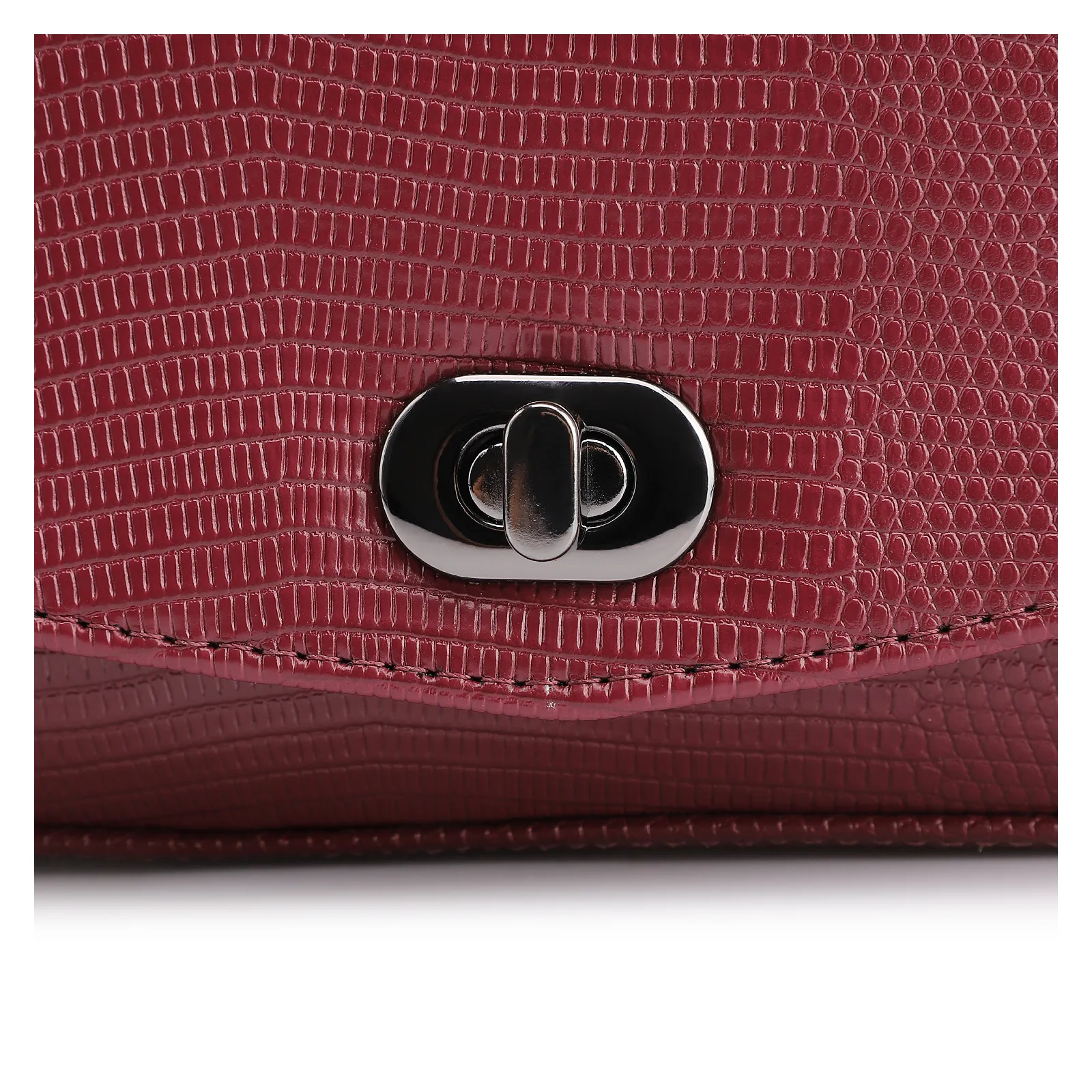 Bolsa Transversal Correntes Alt Lezard Vinho