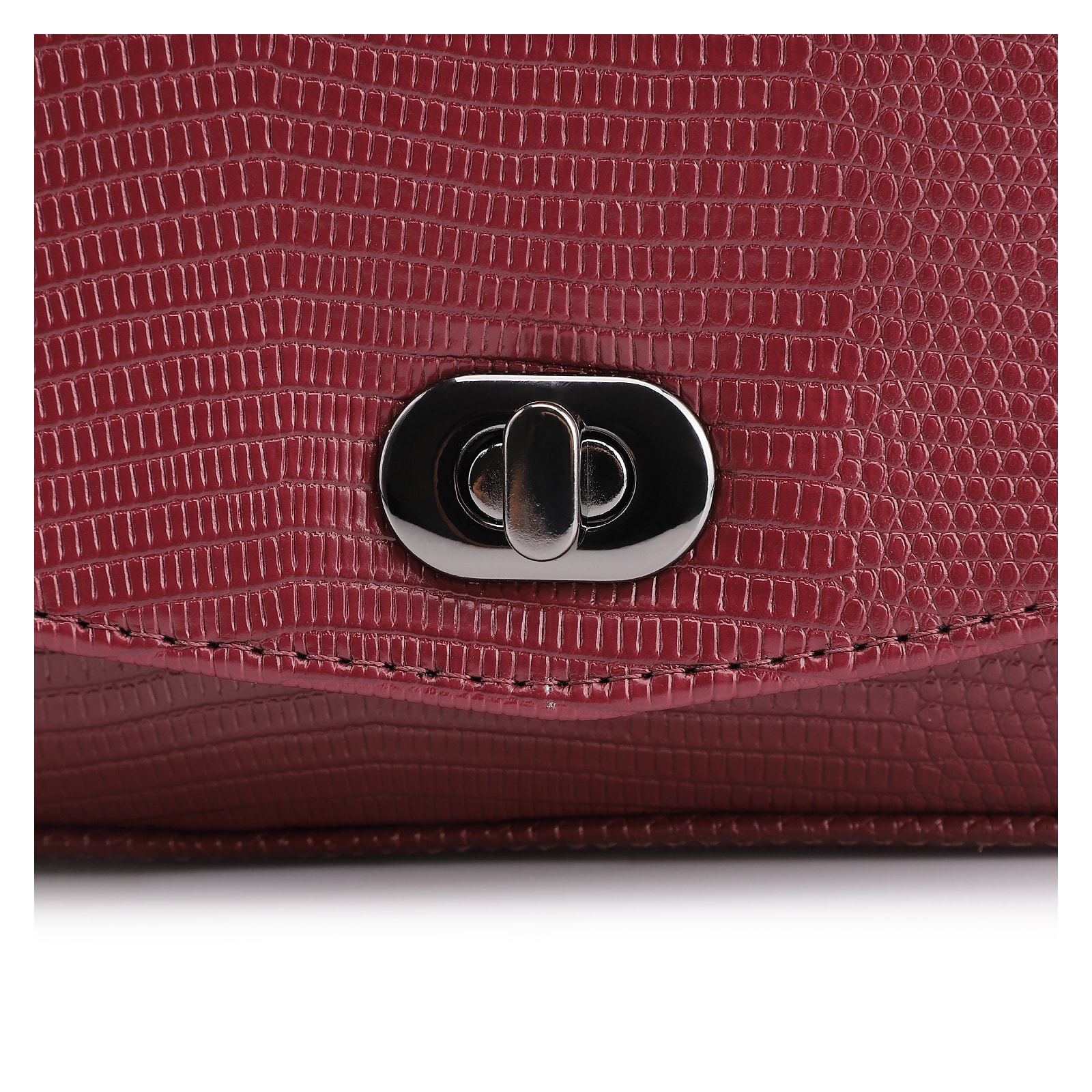 Bolsa Transversal Correntes Alt Lezard Vinho
