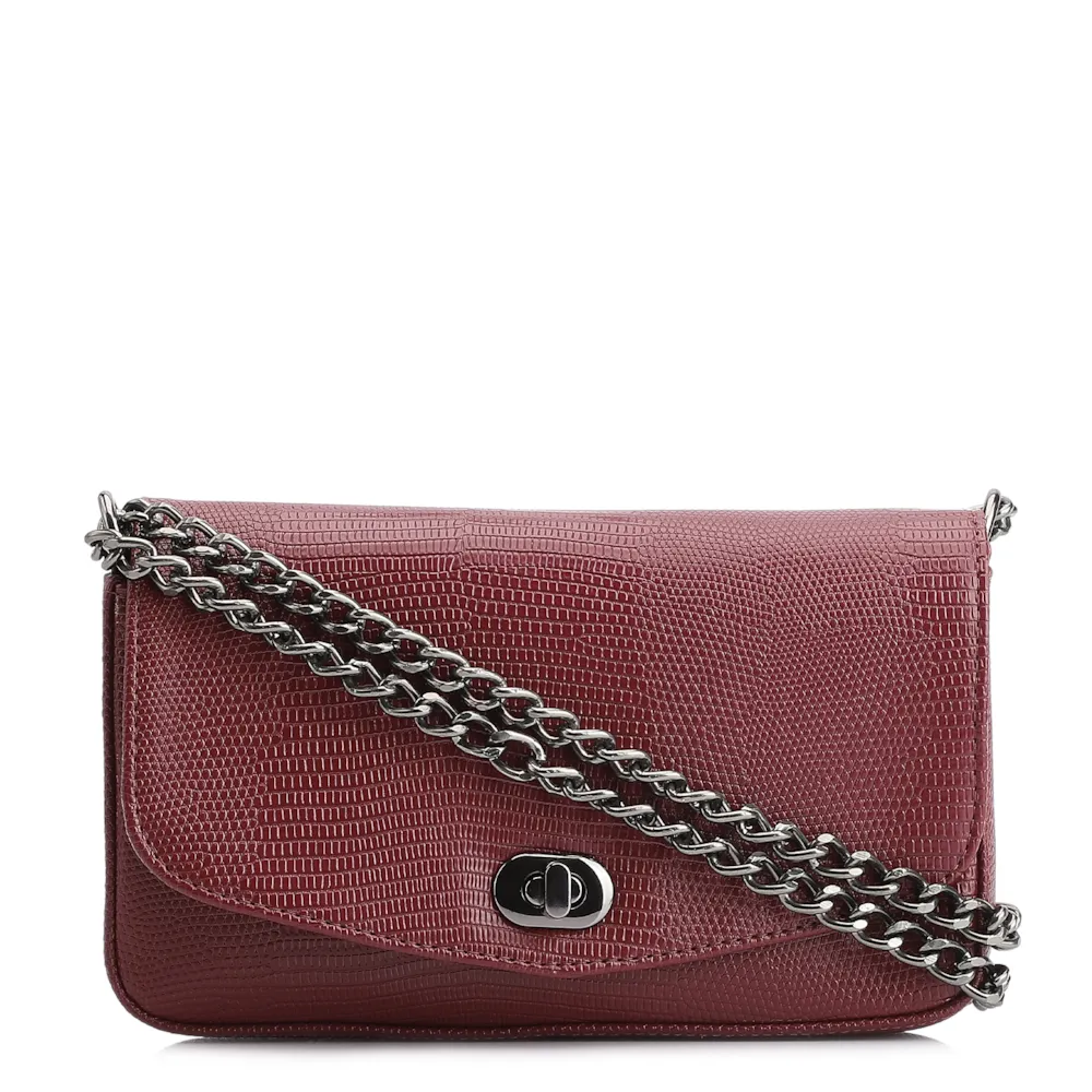  Bolsa Transversal Correntes Alt Lezard Vinho