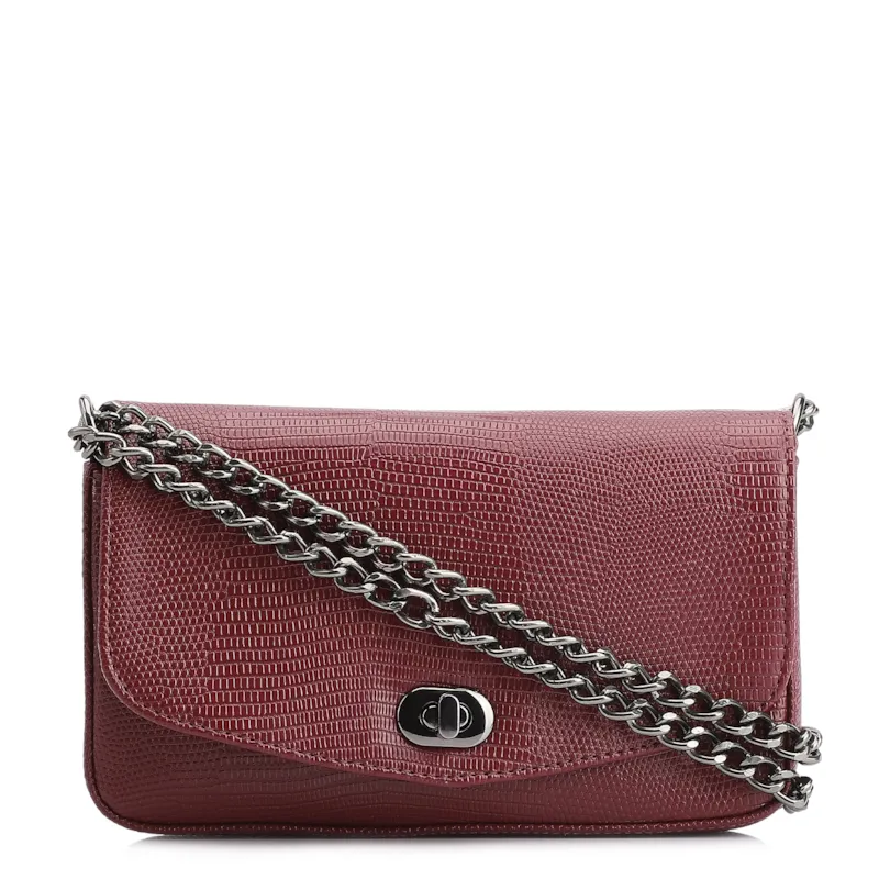  Bolsa Transversal Correntes Alt Lezard Vinho