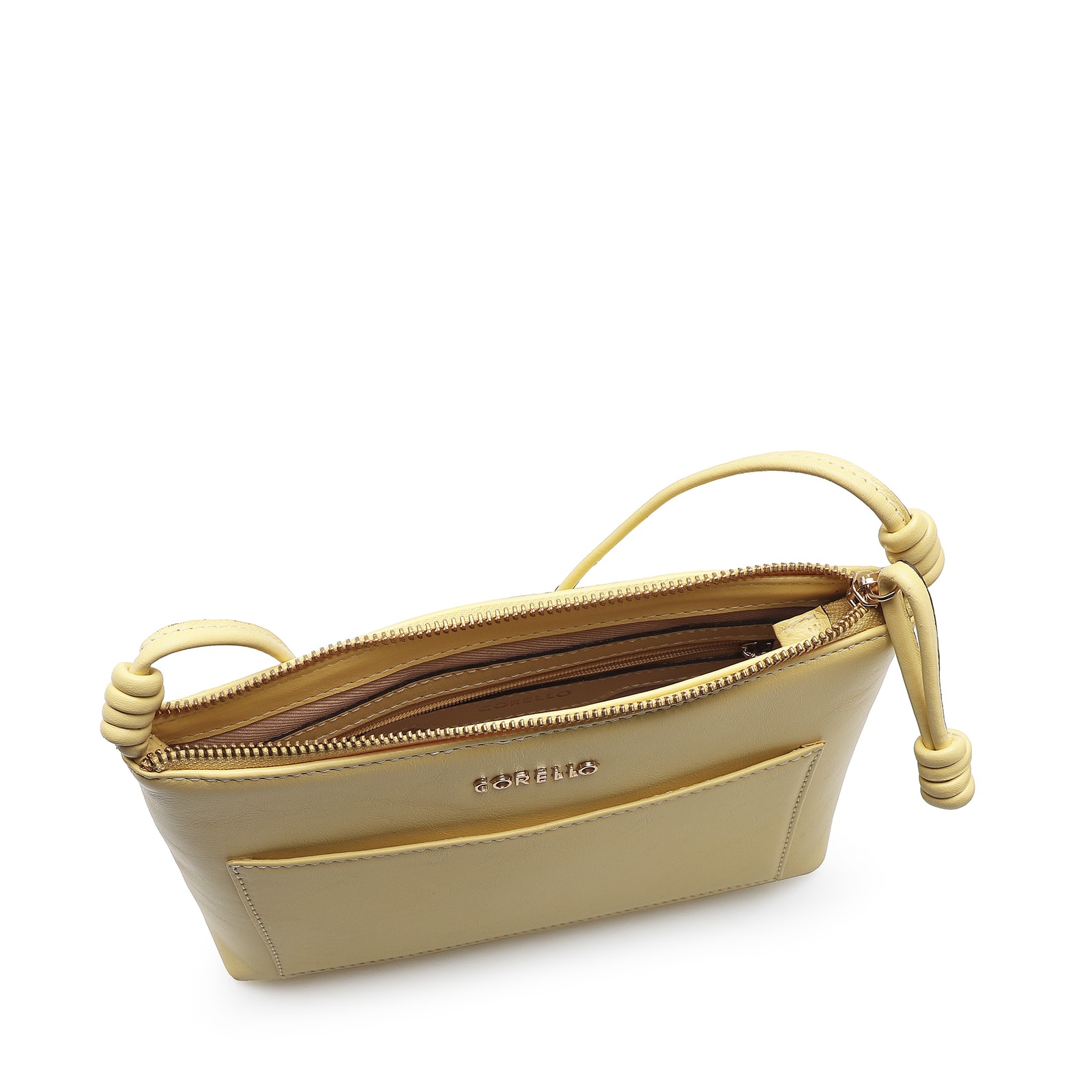 Bolsa Transversal Couro Amarelo