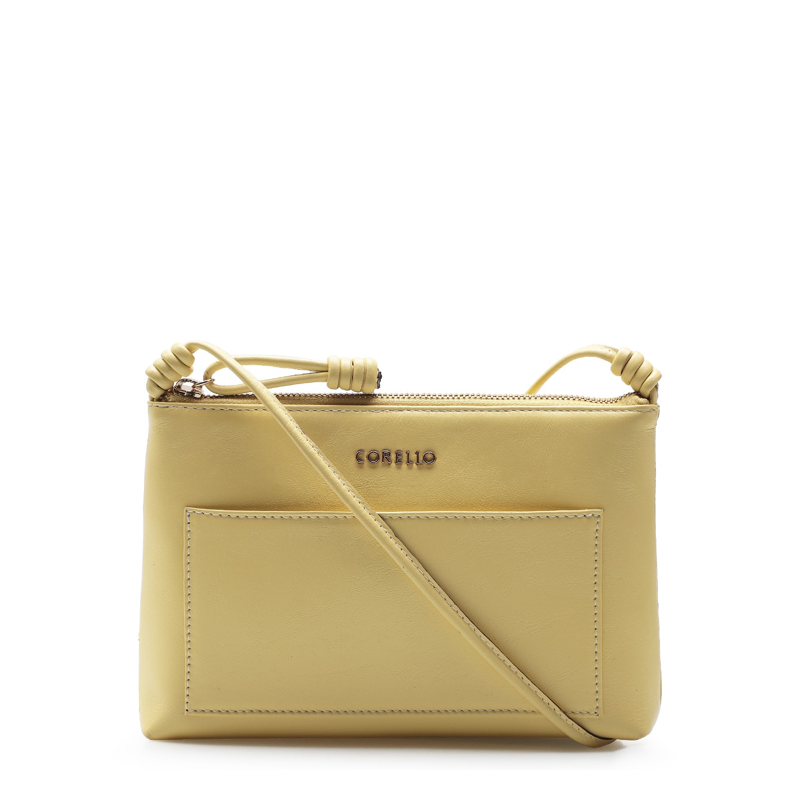 Bolsa Transversal Couro Amarelo
