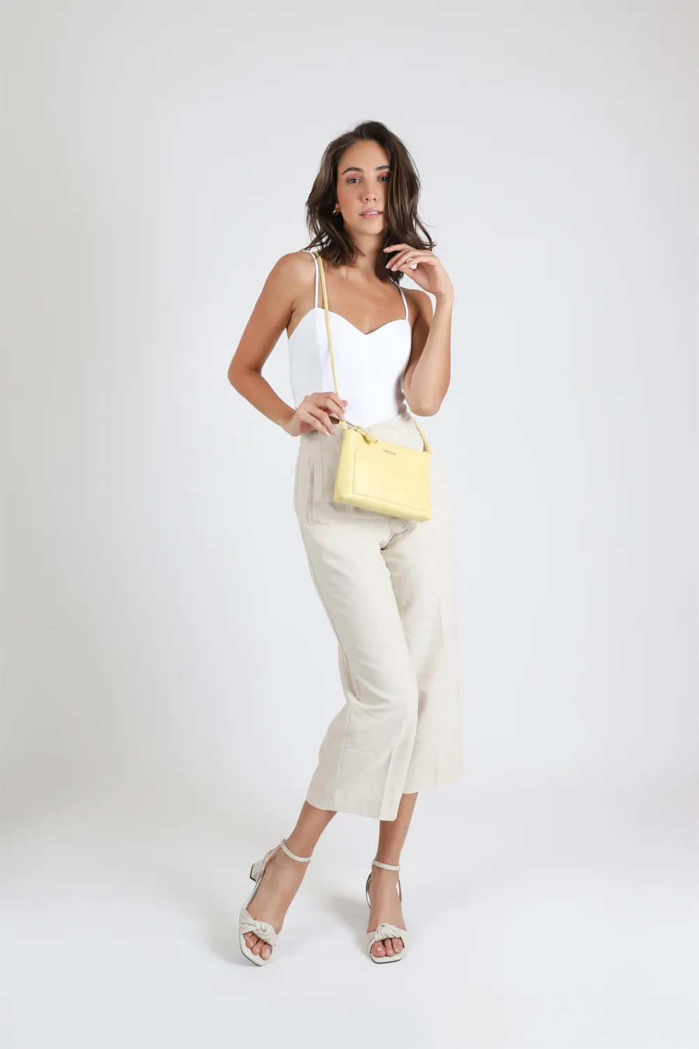 Bolsa Transversal Couro Amarelo - imagem 2