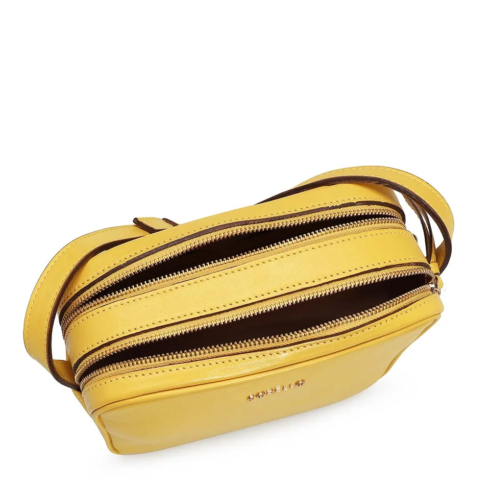 Bolsa Transversal Couro Amarelo - imagem 4