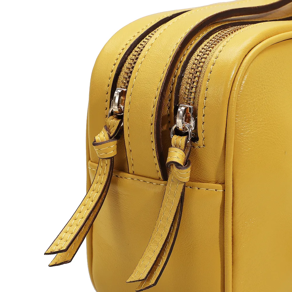 Bolsa Transversal Couro Amarelo - imagem 5
