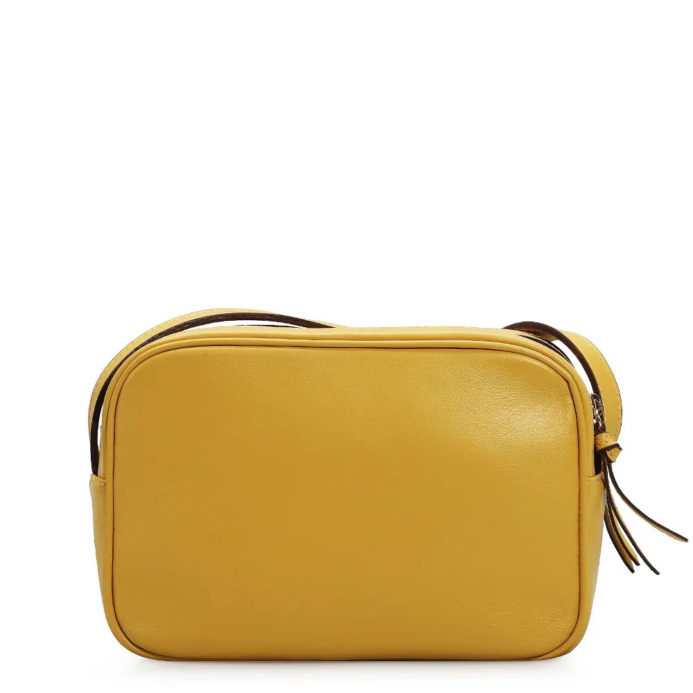 Bolsa Transversal Couro Amarelo - imagem 3