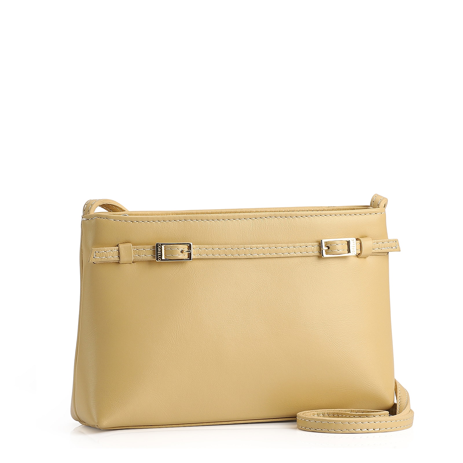 Bolsa Transversal Couro Amarelo