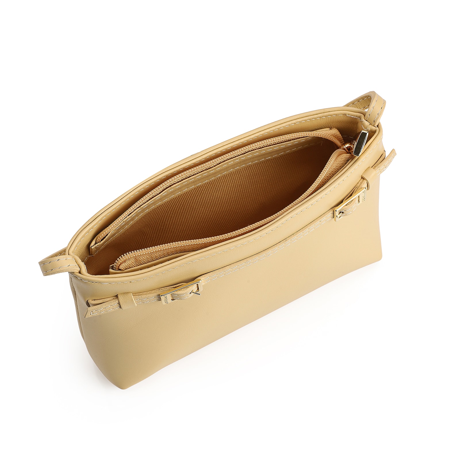 Bolsa Transversal Couro Amarelo
