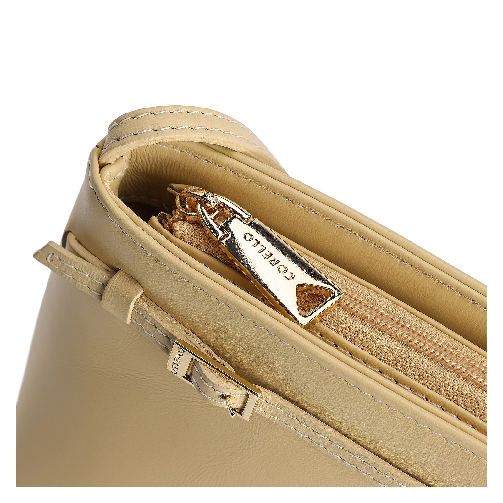 Bolsa Transversal Couro Amarelo