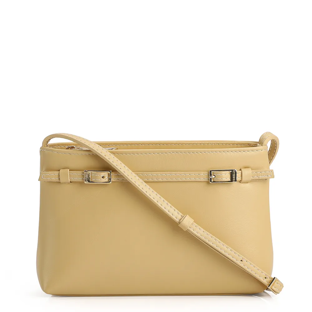 Bolsa Transversal Couro Amarelo