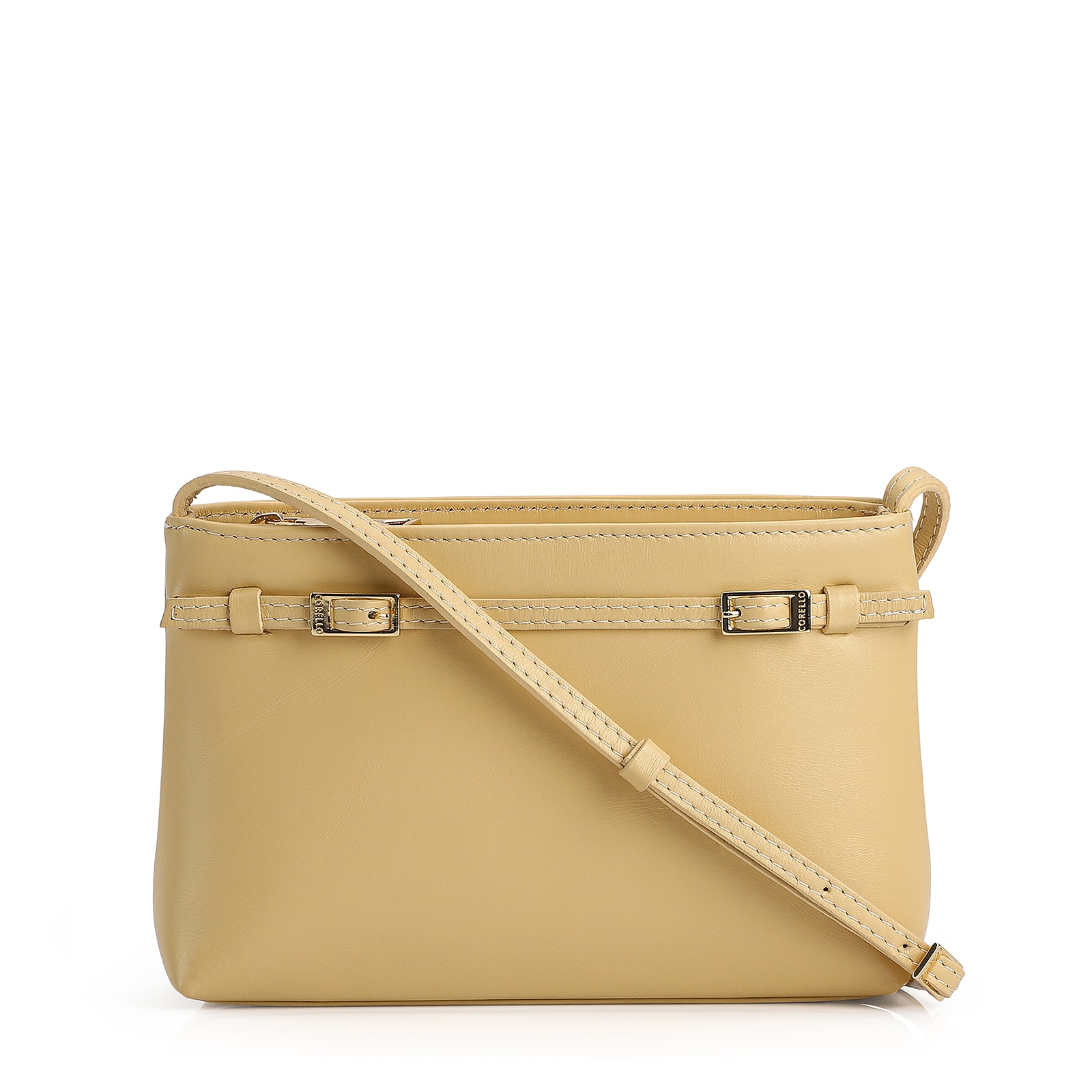 Bolsa Transversal Couro Amarelo