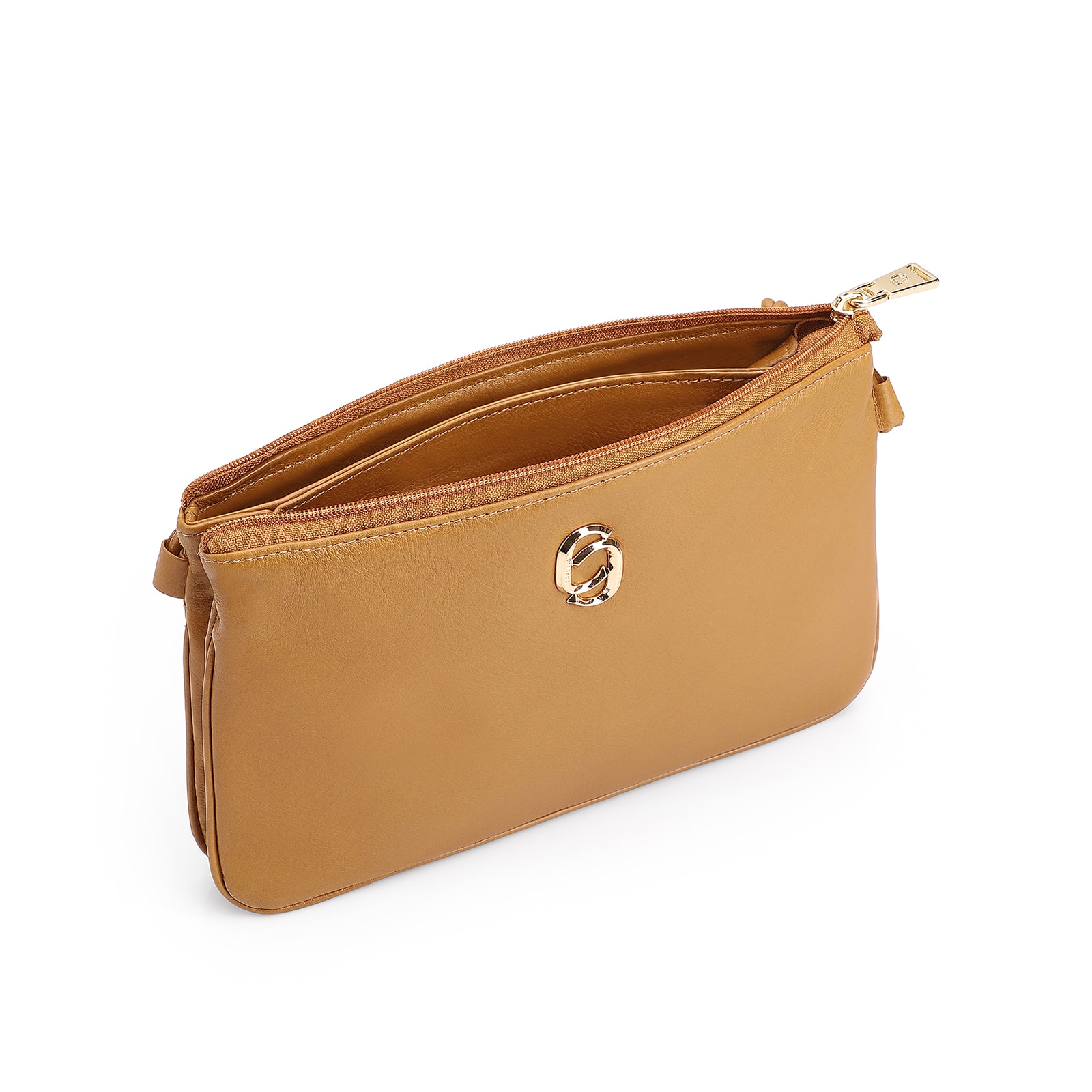 Bolsa Transversal Couro Amarelo