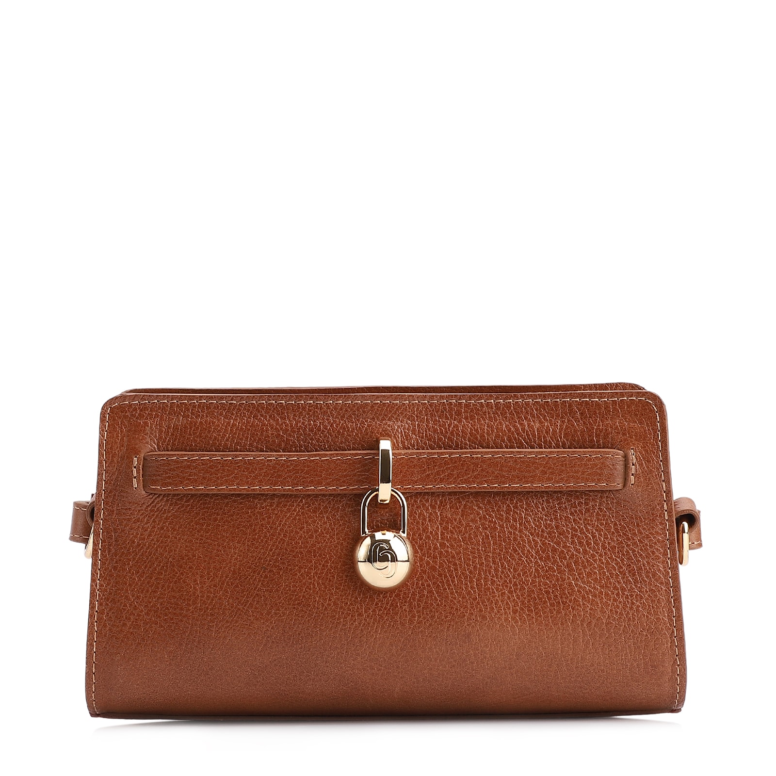 Bolsa Transversal Couro Antique Marrom Claro