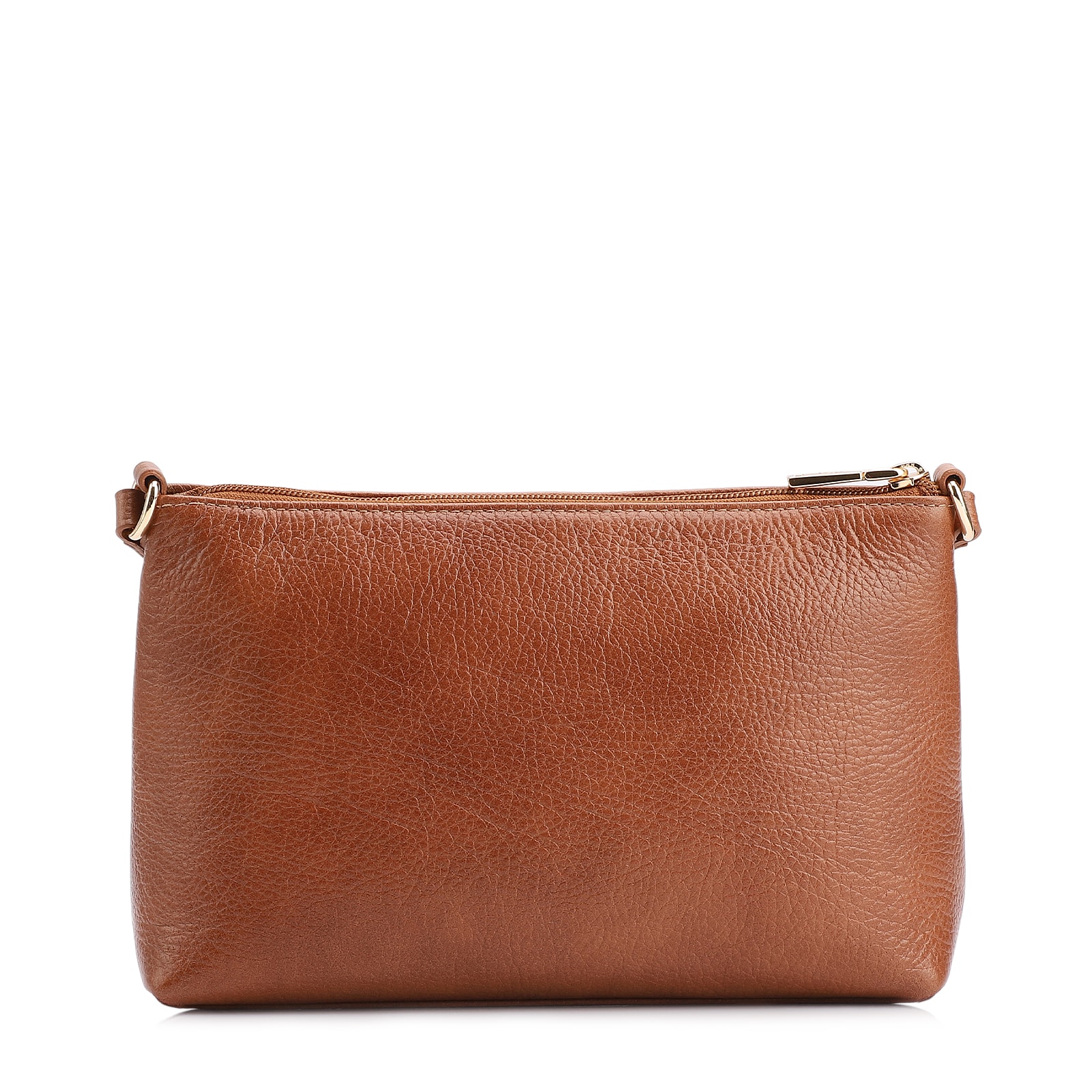 Bolsa Transversal Couro Antique Marrom Claro
