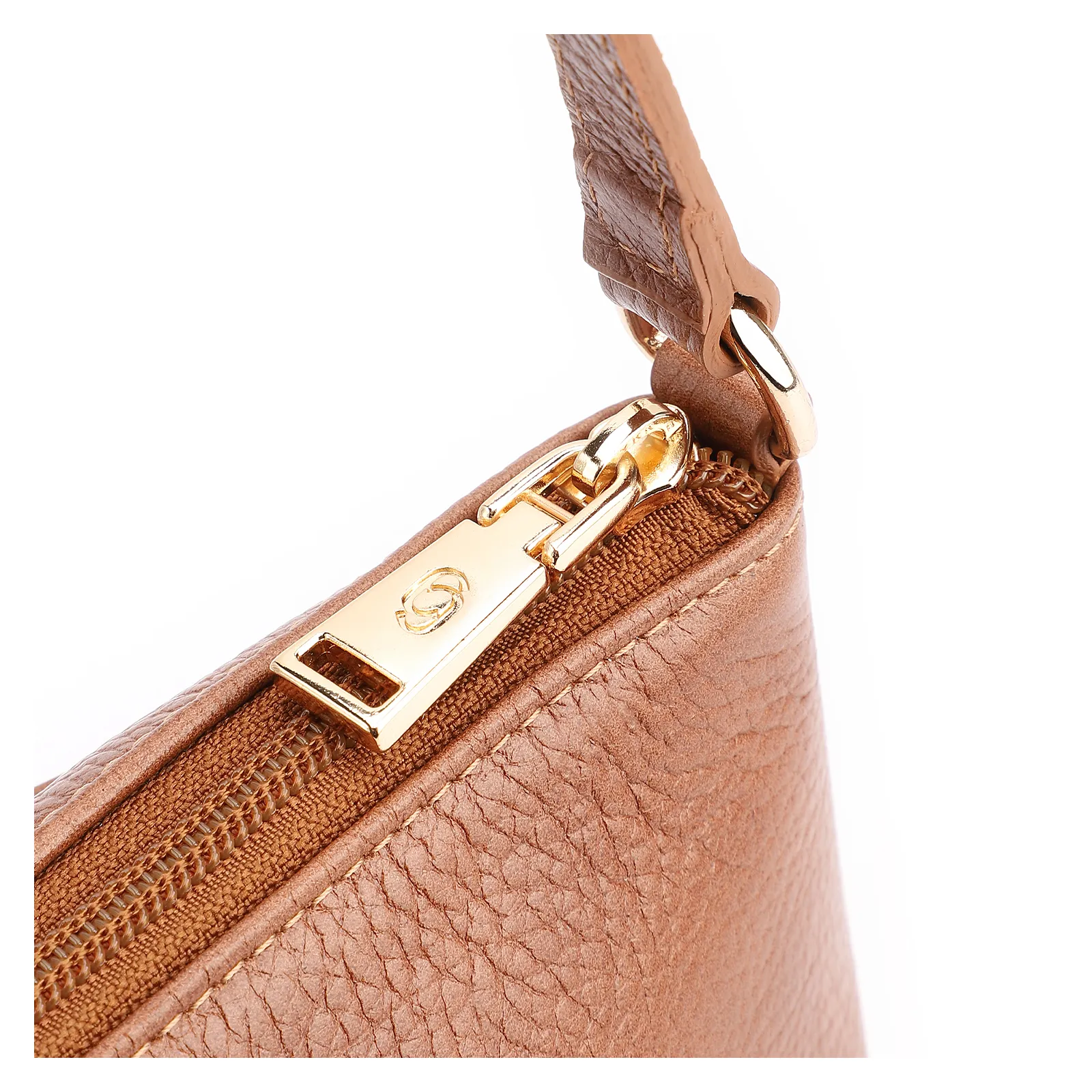Bolsa Transversal Couro Antique Marrom Claro