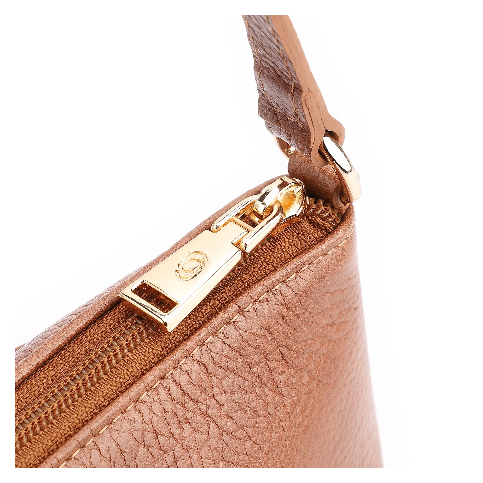 Bolsa Transversal Couro Antique Marrom Claro