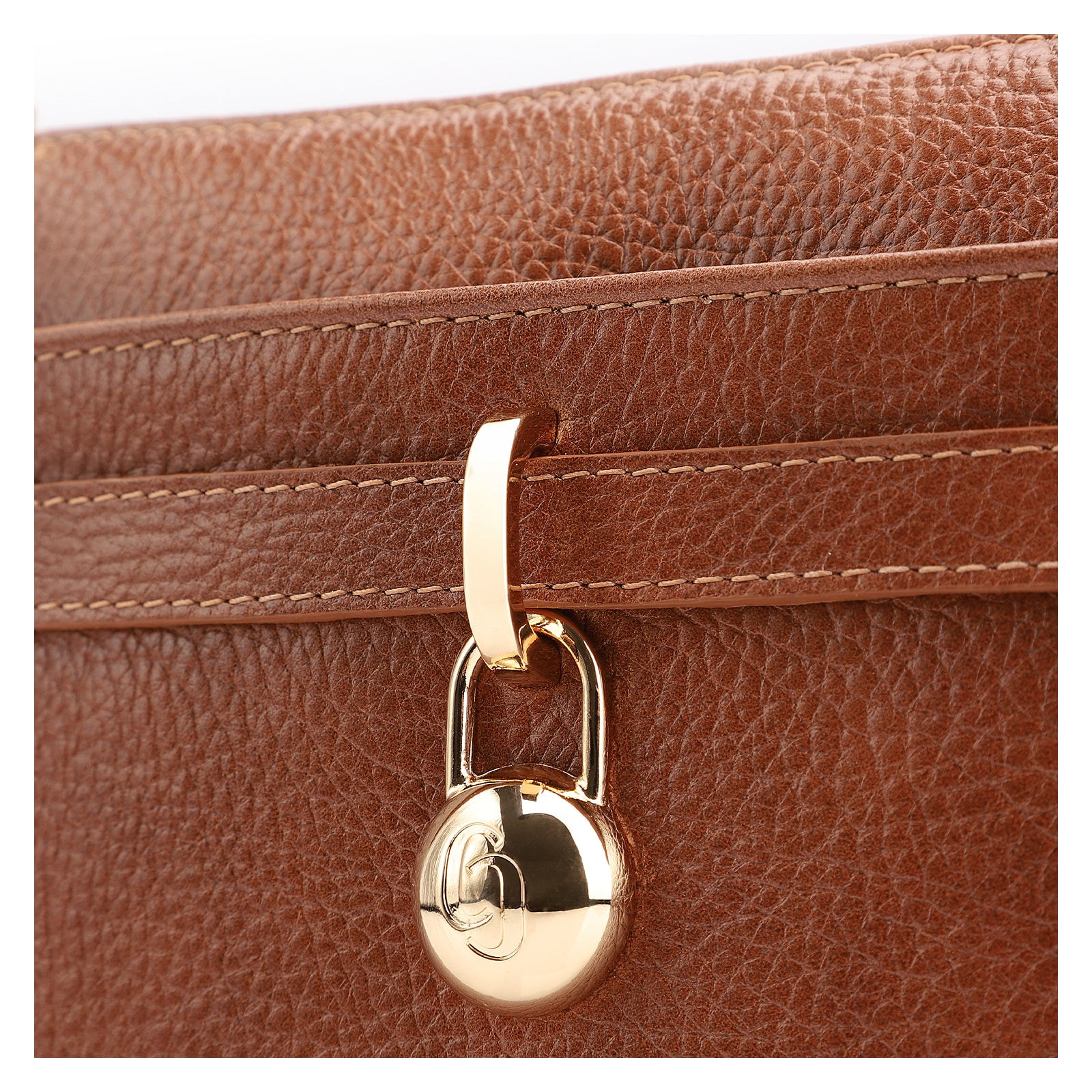 Bolsa Transversal Couro Antique Marrom Claro