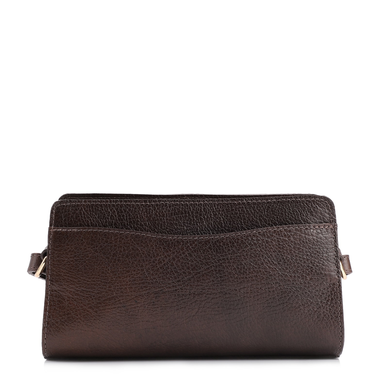 Bolsa Transversal Couro Antique Marrom Escuro