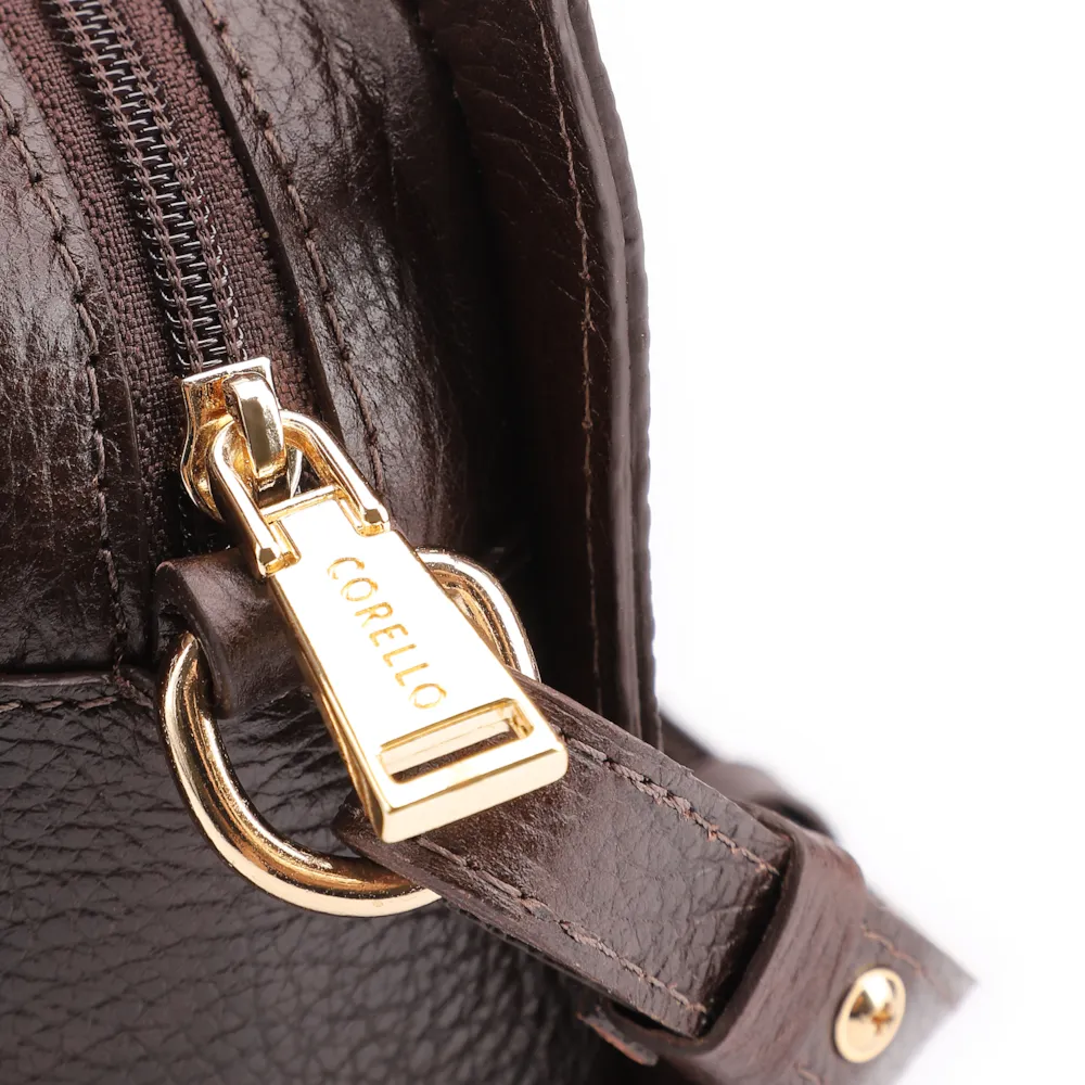 Bolsa Transversal Couro Antique Marrom Escuro - imagem 6