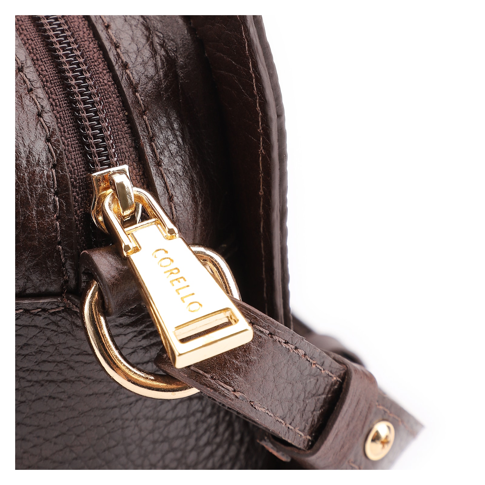 Bolsa Transversal Couro Antique Marrom Escuro