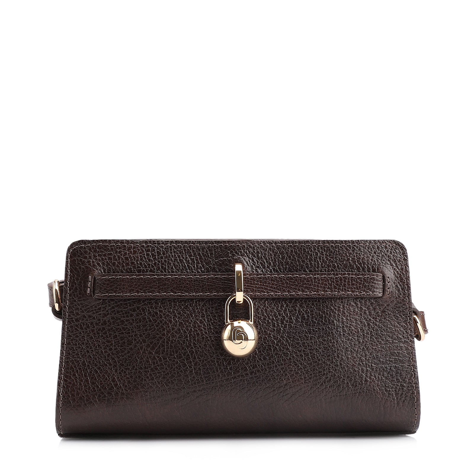 Bolsa Transversal Couro Antique Marrom Escuro