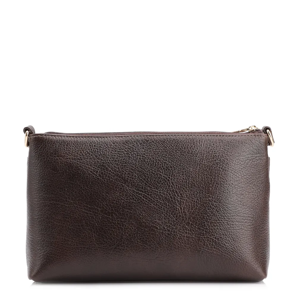 Bolsa Transversal Couro Antique Marrom Escuro - imagem 3
