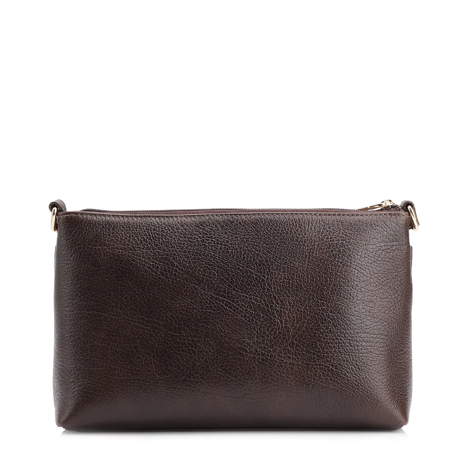Bolsa Transversal Couro Antique Marrom Escuro