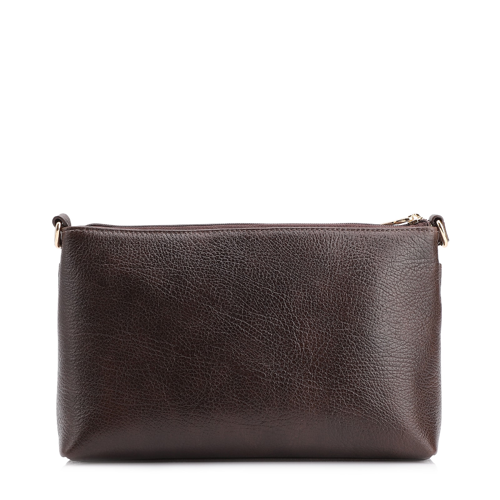 Bolsa Transversal Couro Antique Marrom Escuro